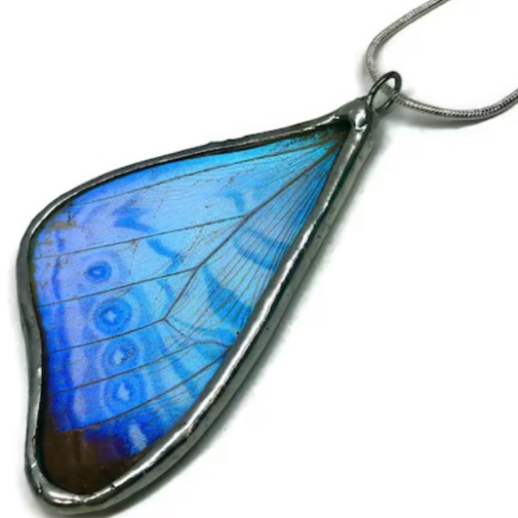 Sterling Silver 925 Butterfly Wing Pendant - Picture 13 of 14